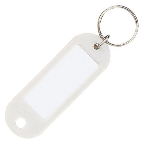 コクヨ キーホルダー型名札 片面表示用 白 ナフ-200W 1セット(50個)