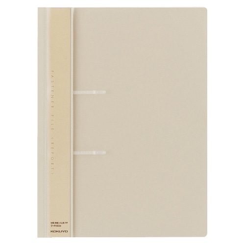 コクヨ　ファスナーファイル（レポート）　ＰＰ表紙　Ａ４タテ　２穴　１００枚収容　セピア　フ－Ｐ１６０Ｓ　１セット（２０冊）