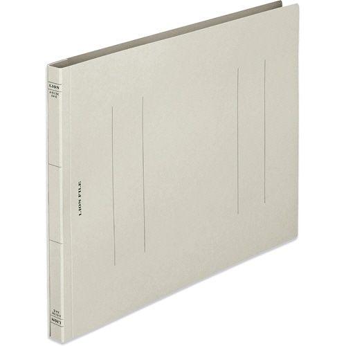 ライオン事務器 フラットファイル(環境) 樹脂押え具 A4ヨコ 150枚収容 背幅18mm グレー A-513KA4E 1セット(10冊)