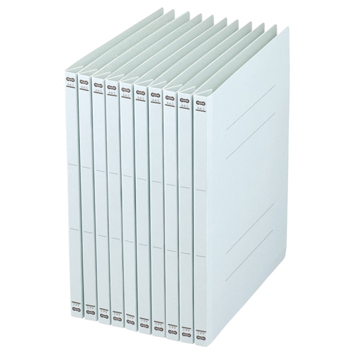 TANOSEE フラットファイル(NS) A4タテ 150枚収容 背幅18mm 青 1セット(100冊:10冊×10パック)