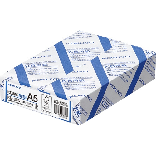 コクヨ KB用紙(共用紙) A5 KB-30N 1箱(5000枚:500枚×10冊)