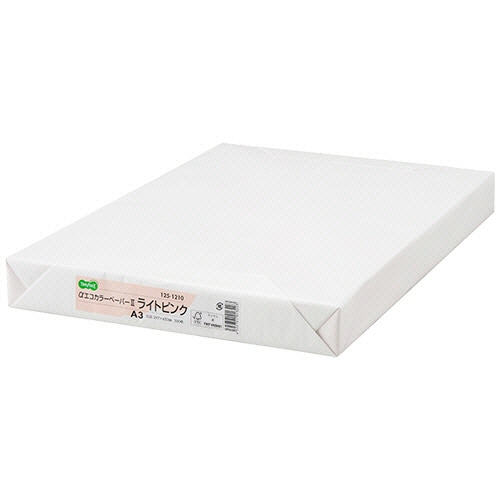TANOSEE αエコカラーペーパーII A3 ライトピンク 1セット(1500枚:500枚×3冊)