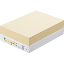 TANOSEE αエコカラーペーパーII A4 クリーム 1セット(2500枚:500枚×5冊)
