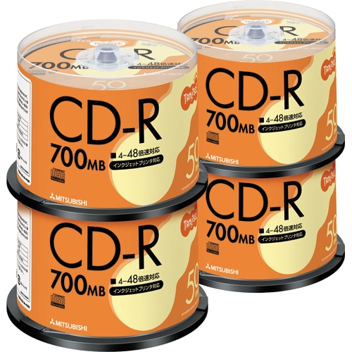 (まとめ)TANOSEE 三菱化学 SR80FP50T プリンタブル 50枚×4