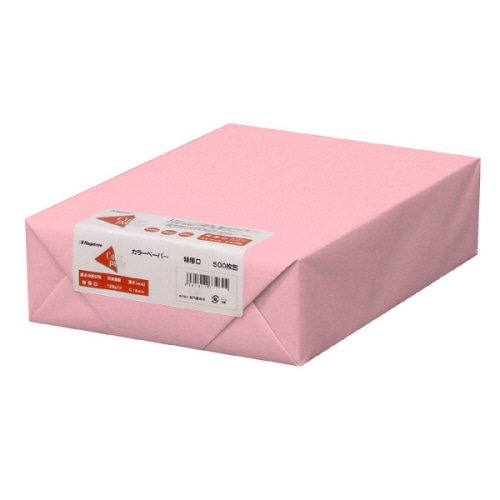 長門屋商店 Color Paper B5 特厚口 桃 ナ-4421 1セット(500枚:50枚×10冊)