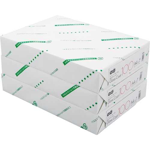 TANOSEE αエコグロスコート100 A4 100g 1セット(1500枚:500枚×3冊)