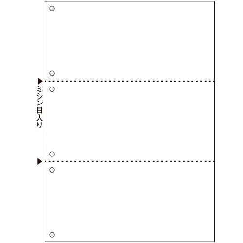 TANOSEE マルチプリンタ帳票(スーパーエコノミー) A4 白紙 3面 6穴 1セット(2500枚:100枚×25冊)