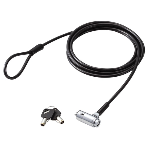 エレコム 3軸首振りセキュリティワイヤーロック マスターKey仕様 ESL-30M 1セット(5パック)