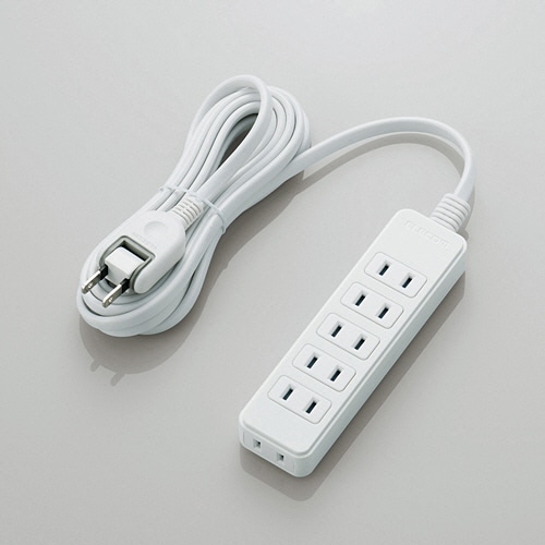 エレコム スイングプラグ電源タップ 6個口 ホワイト 2.0m T-S02-2620WH 1セット(10個)