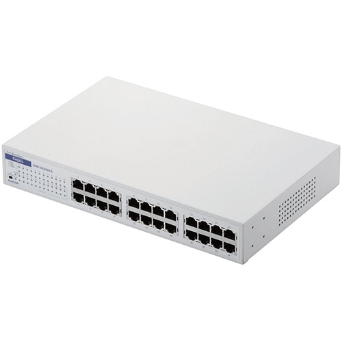 エレコム 1000BASE-T対応 スイッチングハブ 24ポート メタル筐体 ホワイト RoHS指令準拠(10物質) EHB-UG2A24-S 1セット(3台)