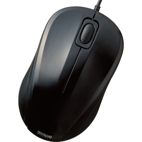 サンワサプライ 3ボタン BlueLED 静音マウス/有線 ブラック MA-TMBL1BK 1セット(5個)