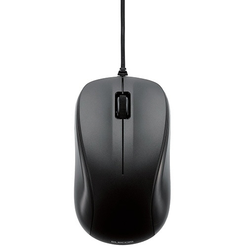 エレコム　ＵＳＢ光学式マウス　３ボタン　Ｍサイズ　ブラック　ＲｏＨＳ指令準拠（１０物質）　Ｍ－Ｋ６ＵＲＢＫ／ＲＳ　１セット（１０個）