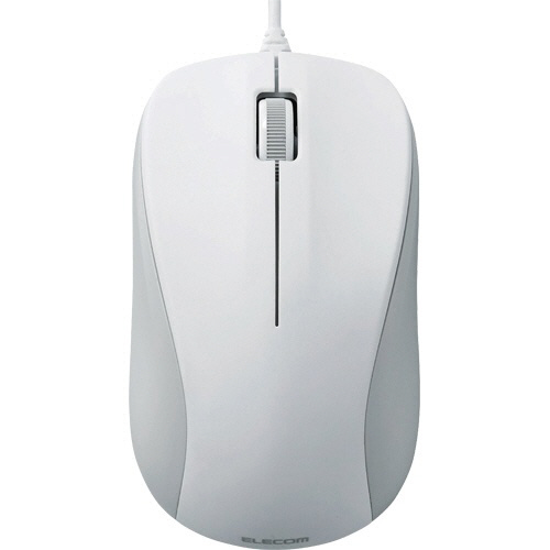 エレコム　ＵＳＢ光学式マウス　３ボタン　Ｍサイズ　ホワイト　ＲｏＨＳ指令準拠（１０物質）　Ｍ－Ｋ６ＵＲＷＨ／ＲＳ　１セット（１０個）