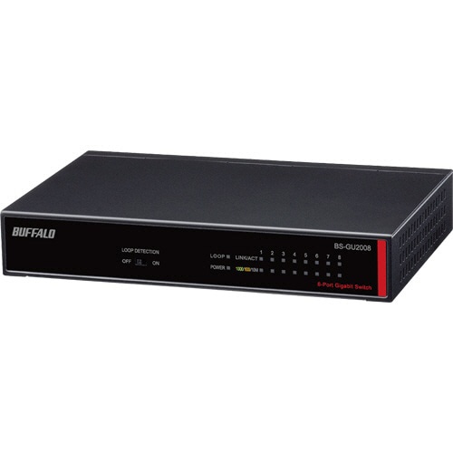 バッファロー レイヤー2 Giga アンマネージスイッチ 8ポート BS-GU2008 1セット(3台)