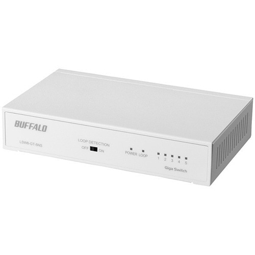 バッファロー Giga対応 スイッチングハブ 金属筐体 電源内蔵 5ポート ホワイト LSW6-GT-5NS/WH 1セット(3台)