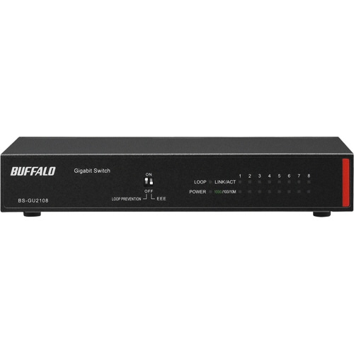 バッファロー レイヤー2 Giga アンマネージスイッチ 8ポート ブラック BS-GU2108 1セット(3台)