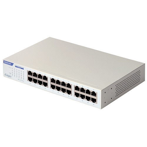 エレコム 1000BASE-T対応 スイッチングハブ 24ポート メタル筐体 ホワイト EHC-G24MN2-HW 1セット(3台)