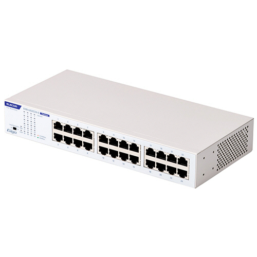 エレコム　レイヤー２　Ｇｉｇａ対応　アンマネージスイッチ　２４ポート　ＲｏＨＳ指令準拠（１０物質）　ＥＨＢ－ＵＧ２Ｃ２４－Ｓ　１セット（３台）