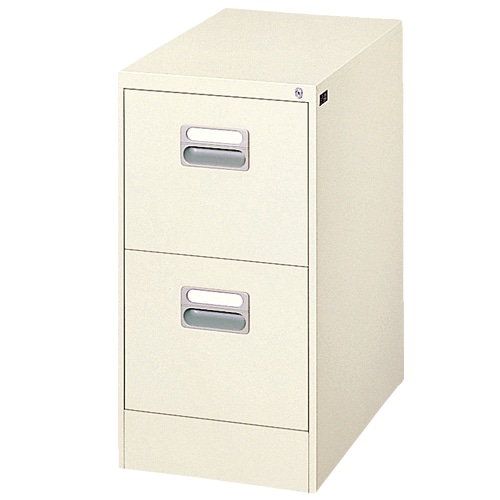 ライオン事務器 (N)ファイリングキャビネット A4サイズ 脇机型2段 アイボリー A4-2N 1台