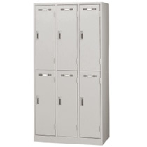 ライオン事務器 (N)LEO ロッカー 6人用 ニューグレー LE-6N 1台