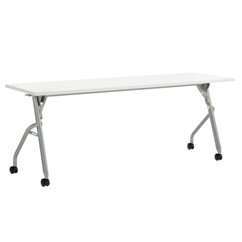 ライオン事務器 (N)デリカフラップテーブル(トラナ) 幕板なし 幅1800×奥行600mm ホワイト TRN-1860 1台