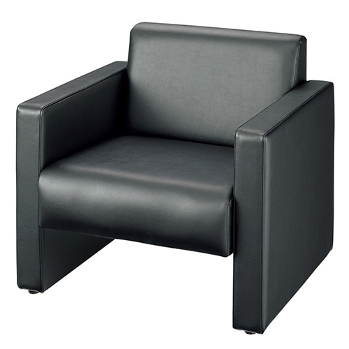 ライオン事務器 (N)応接セット(S-190) アームチェアー ブラック S-190AC 1台