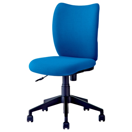 ライオン事務器 (N)LEO オフィスチェアー 肘なし ブルー LE-1600F 1脚