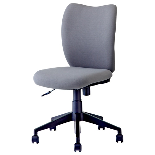 ライオン事務器 (N)LEO オフィスチェアー 肘なし グレー LE-1600F 1脚