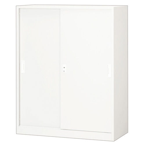 エランサ (N)スチール収納庫 下置専用 スチール引き戸型 高さ1120mm ホワイト MST112B-S 1台