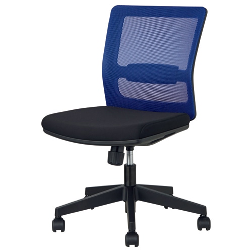 ライオン事務器 (N)LEO オフィスチェアー 肘なし ブルー LE-1700-BL 1脚