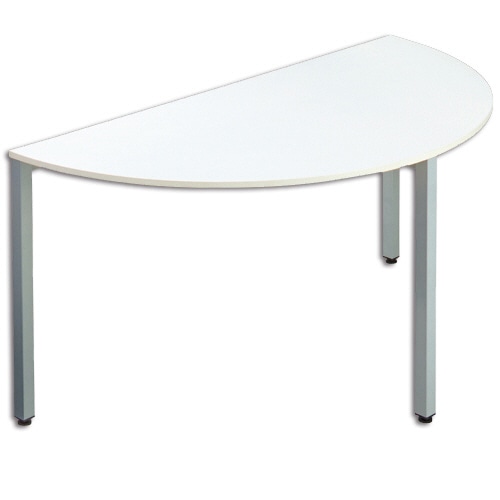 エランサ (N)ミーティングテーブル 半円型 ホワイト LBS-SH1575WH 1台