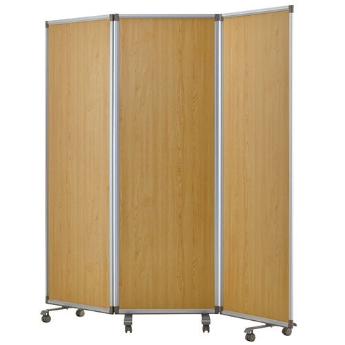 エランサ (N)3連スクリーン 幅1800×奥行350×高さ1800mm 木目 KSN-1818-N 1台