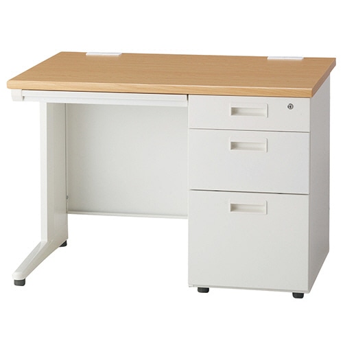 エランサ (N)オフィスデスク 片袖デスク 幅1000mm ナチュラル TKDS-N107S-MW 1台