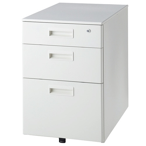 エランサ (N)オフィスデスク 3段ワゴン 幅395×奥行550mm ホワイト TKDS-043S-WW 1台