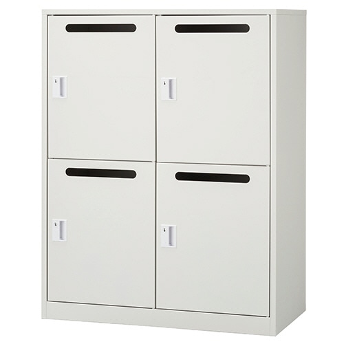 エランサ (N)スチール収納庫 下置専用 パーソナルロッカー 4人用 ホワイト MST112B-M4 1台