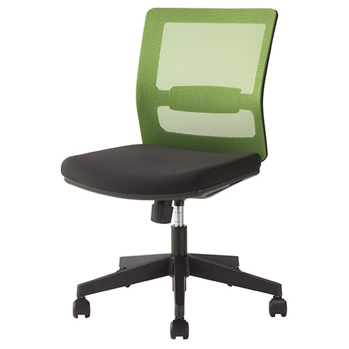 ライオン事務器 (N)LEO オフィスチェアー 肘なし グリーン LE-1700-GR 1脚