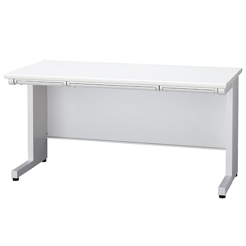 ライオン事務器 (N)LEO オフィスデスク 平机 幅1400×奥行700×高さ700mm ホワイト LER-L147FD-WW 1台