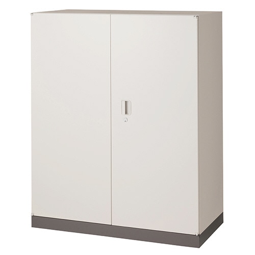 ライオン事務器 (N)LEOオフィスユニット 両開き 下置き 3段 幅900×奥行450×高さ1110mm ホワイト LEWB-11H 1台