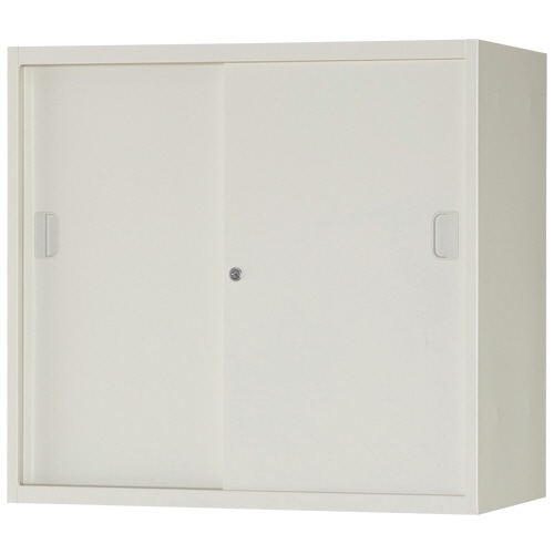 ライオン事務器 (N)LEOオフィスユニット 引戸 上置き 2段 幅800×奥行450×高さ750mm ホワイト LEW80-08S 1台