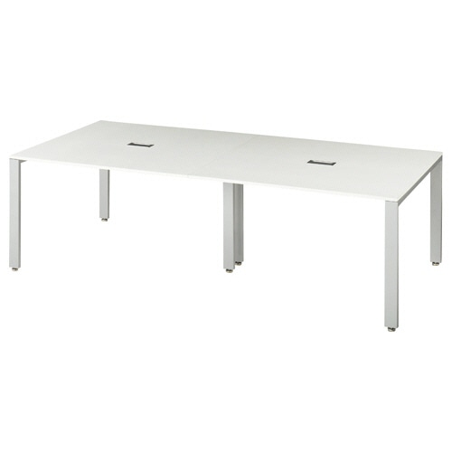 エランサ (N)ジョイントテーブル 幅2400×奥行1200mm ホワイト(組立設置込) LBJ-2412W 1台