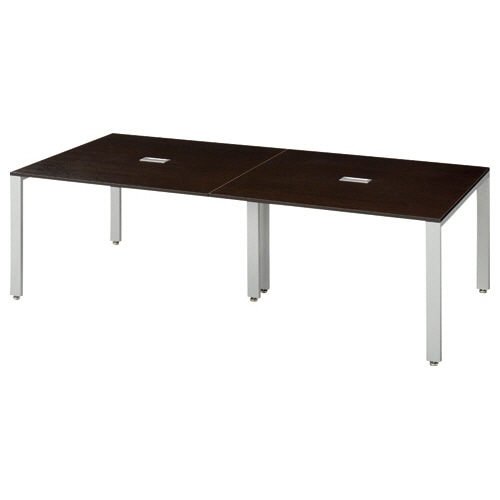 エランサ (N)ジョイントテーブル 幅2400×奥行1200mm ダークブラウン(組立設置込) LBJ-2412DB 1台