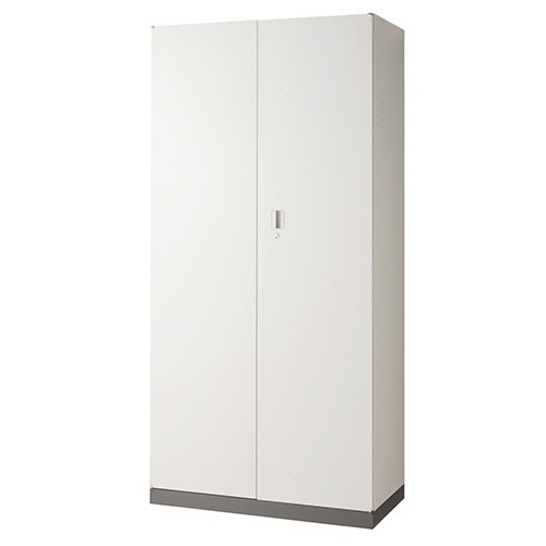 ライオン事務器 (N)LEOオフィスユニット 両開き 下置き 5段 幅900×奥行450×高さ1860mm ホワイト(組立設置込) LEWB-18H 1台