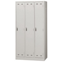 ライオン事務器 (N)LEO ロッカー 3人用 ニューグレー(組立設置込) LE-3N 1台