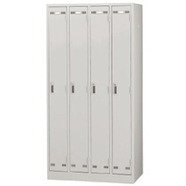 ライオン事務器 (N)LEO ロッカー 4人用 ニューグレー(組立設置込) LE-4N 1台