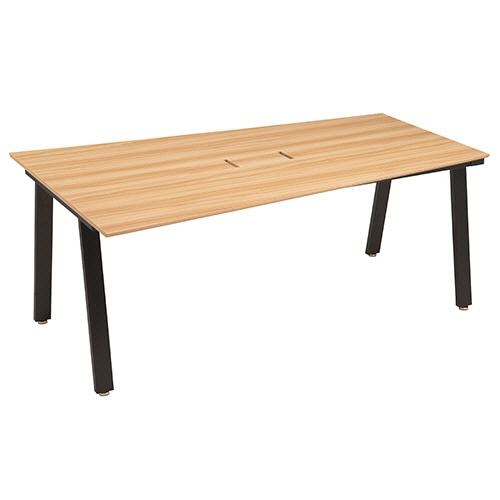 エランサ (N)ミーティングテーブル 幅1800×奥行1100(800)×高さ720mm ナチュラル(組立設置込) LBD-1811V-NA 1台