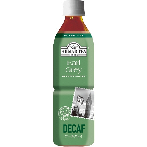 AHMAD TEA デカフェ アールグレイティー 無糖 500ml ペットボトル 1ケース(24本)