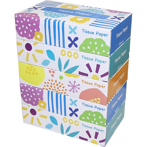 システムポリマー ティッシュペーパーBOX 150組/箱 1ケース(60箱:5箱×12パック)