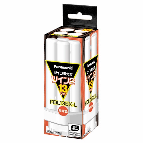 パナソニック ツイン蛍光灯 ツイン2 13W形 電球色 FDL13EX-L 1セット(10個)