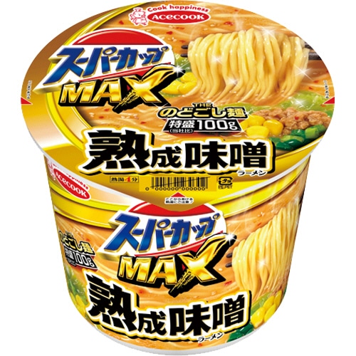 エースコック スーパーカップMAX 熟成味噌 138g 1ケース(12食)