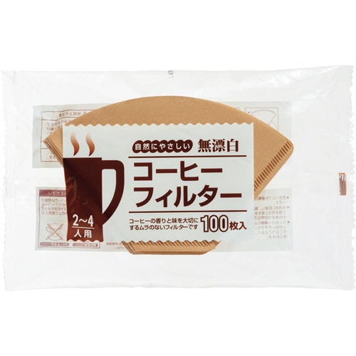 カナエ紙工 コーヒーフィルター 2～4人用 NEF2-100S 1セット(500枚:100枚×5パック)